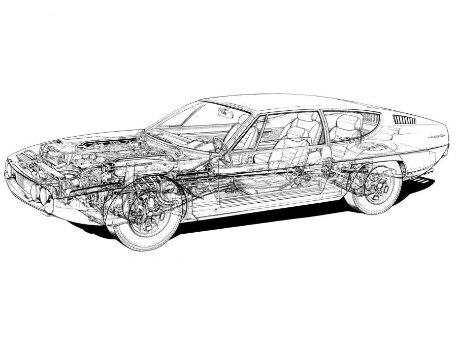 Схема Lamborghini Espada 400 GT 1968 года  (фото 22 из 22)